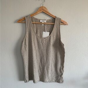 COS Cotton Linen Striped Tank